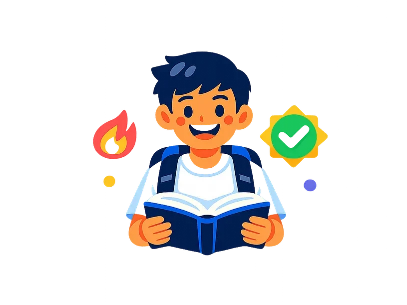 Student studying