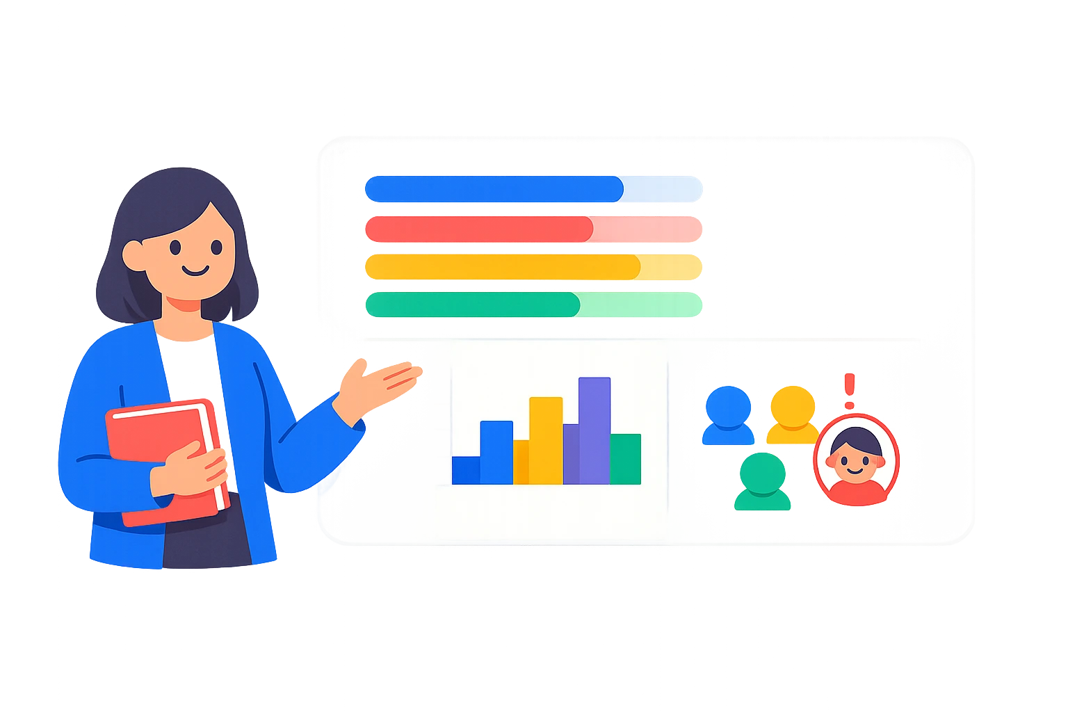Teacher viewing class analytics